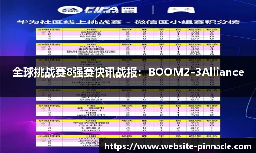 全球挑战赛8强赛快讯战报：BOOM2-3Alliance